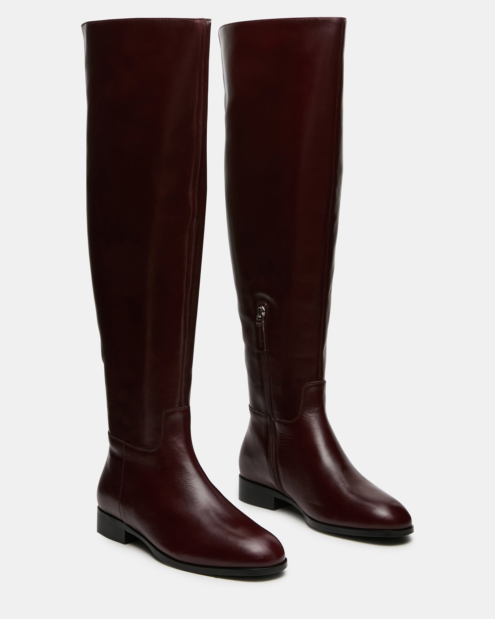 CANTER DARK CHERRY LEATHER WIDE CALF