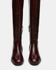 CANTER DARK CHERRY LEATHER WIDE CALF